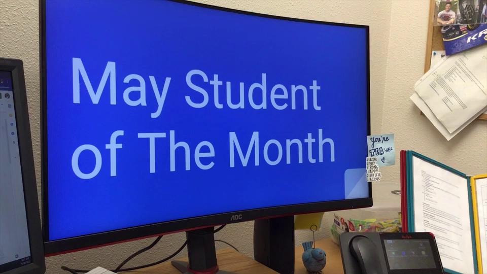 May 2022 Student of the Month